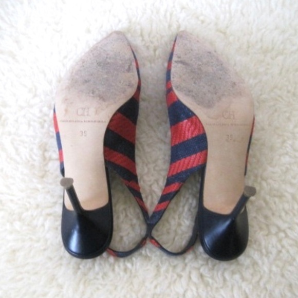 Authentic Carolina Herrera Insignia Sling Back Pumps - Picture 8 of 10